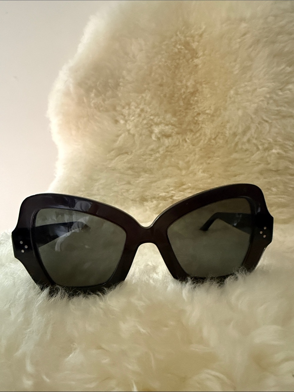 Celine Black Sunglasses with Gold Temple Detail - Picture 5 of 8